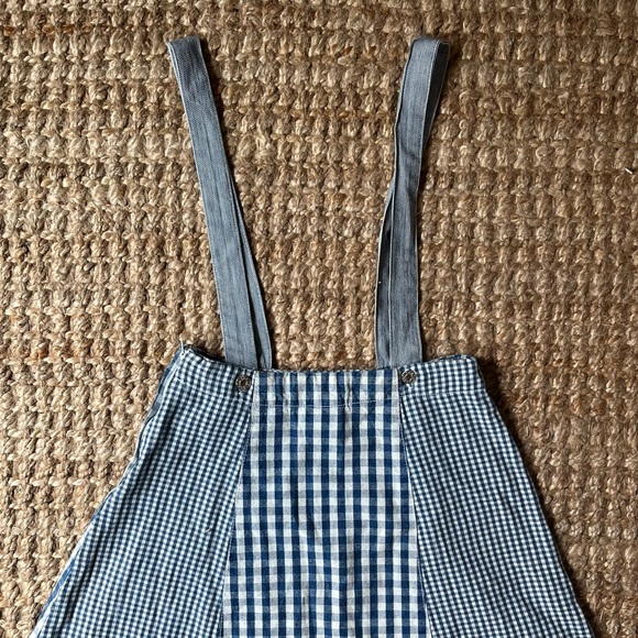 🔹 vintage guess gingham pinafore skirt - Picture 3 of 10
